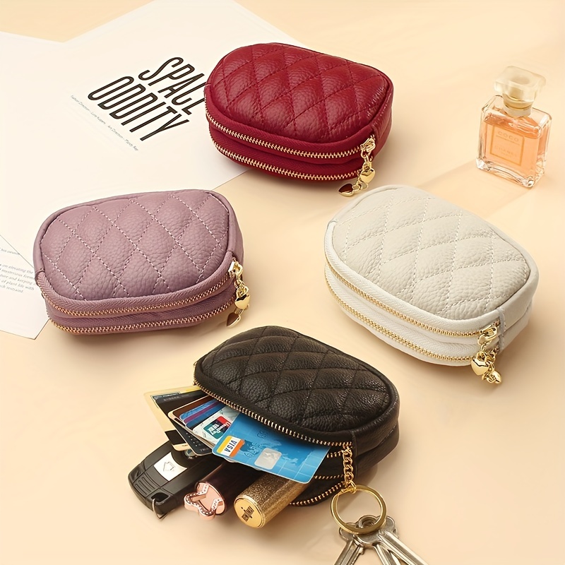 Mini Vintage Zipper Coin Purse, Portable Clutch Bag, Versatile Keychain Bag  With Keyring - Temu Japan