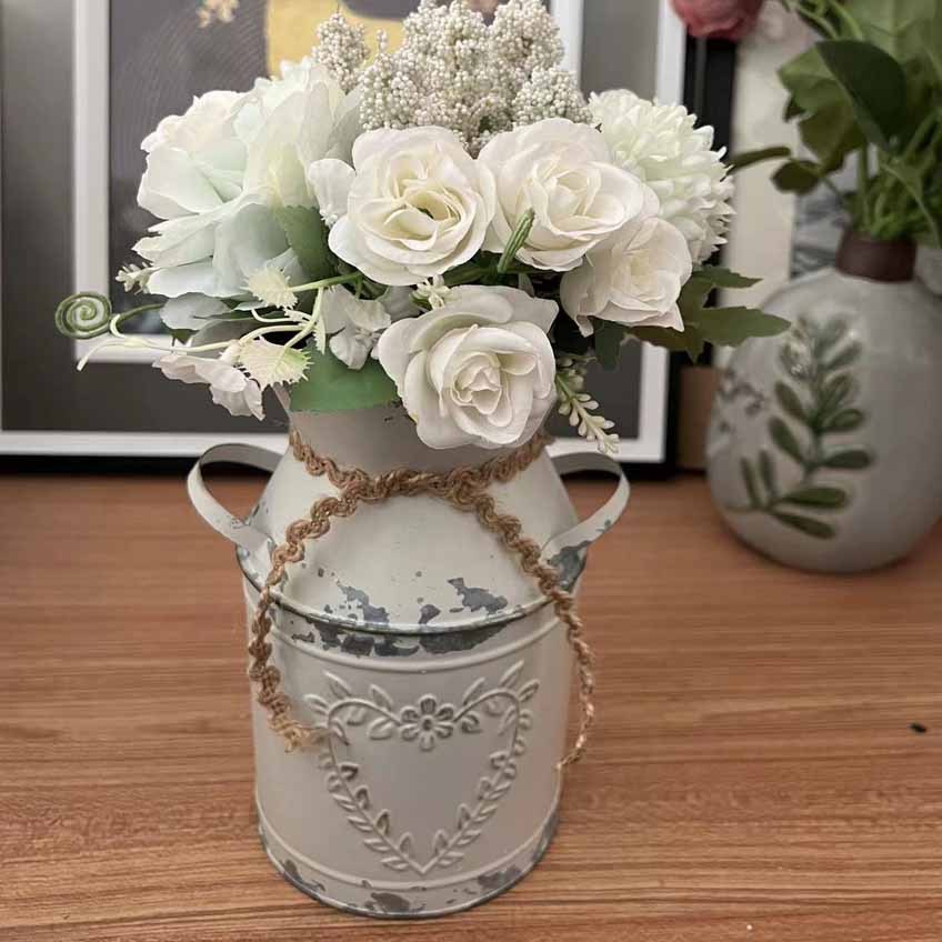 Pitcher Vase Rustic Metal Flower Vase Vintage Milk Jug Mini - Temu