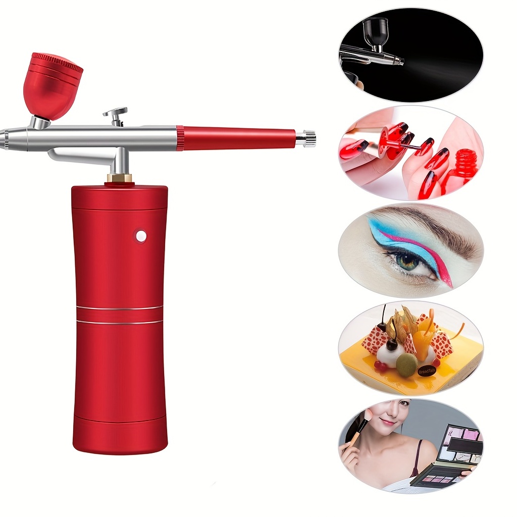 1 Set Nano Fog Mist Sprayer, Mini Air Compressor Kit, Air-Brush Paint Spray  Gun Airbrush For Nail Art Tattoo Craft