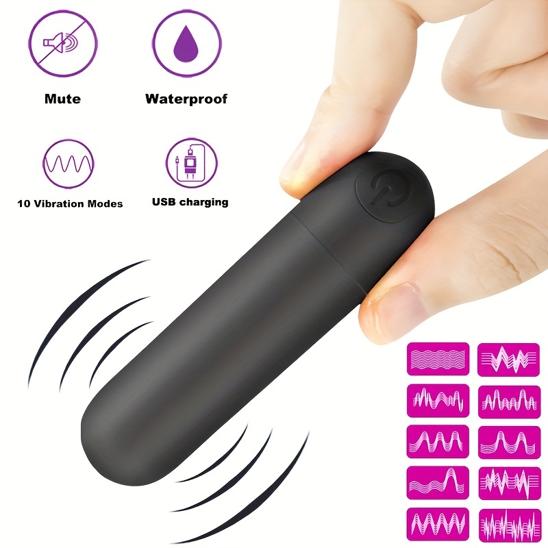 Female Bullet Vibrator 10 Frequency Mini Charging Bullet - Temu