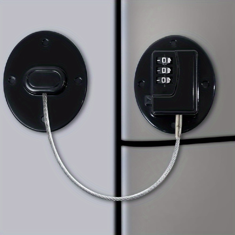 1/2/3/4/5/6/7pcs Refrigerator Fridge Freezer Door Lock With Password, Proof  Refrigerator Door Lock For Kitchen Refrigerator, Cabinets And Drawers, Clo