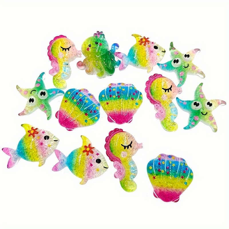 12 Pcs Coloré Sirène Cadeau Sacs en papier Ocean Sea Life Boîtes cadeaux  pour Underwater World Creatures Theme Enfants Anniversaire Mariage Baby  Shower Party Supplie