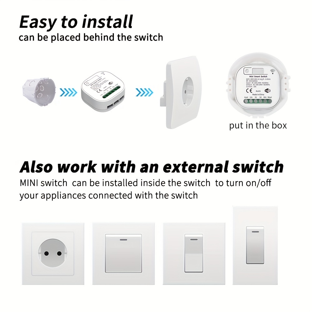 Remote Control Home Mini Smart Socket WiFi Wireless Timer Switch