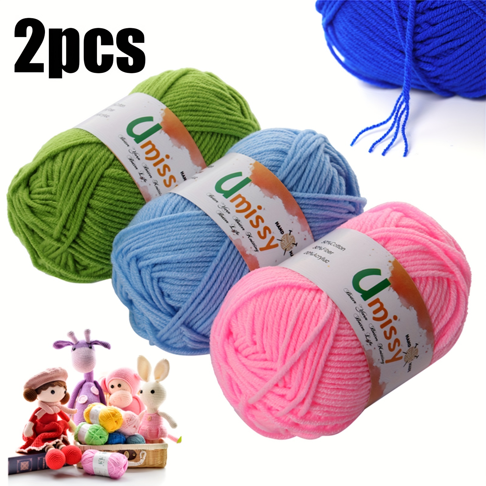 Soft And Warm Crochet Yarn 4 Layers Milk Yarn Suitable For - Temu