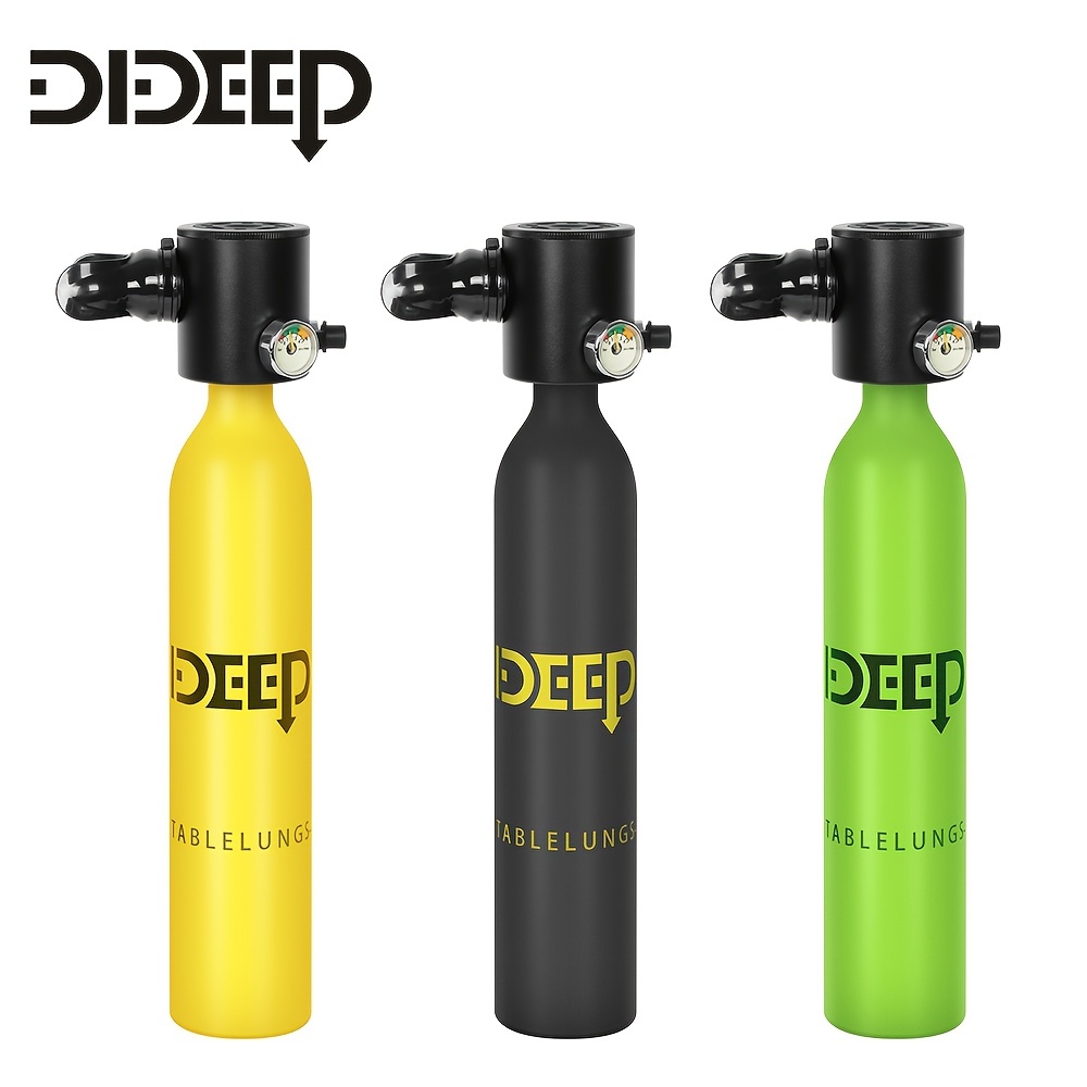 Lung Tank Diving mini underwater cylinder Scuba Oxygen 1L Cylinder  Underwater Breather with Breathing Valve C Set