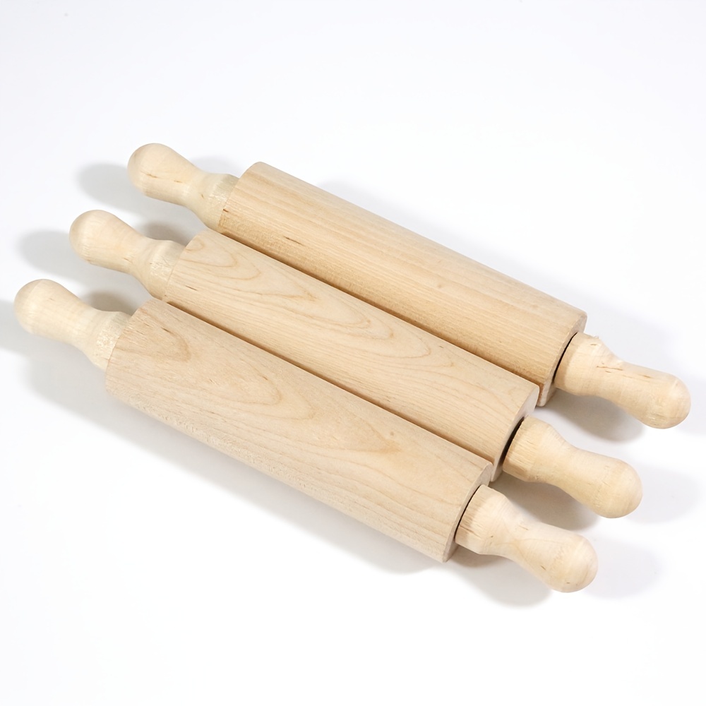 2PCS small rolling pin Small Wooden Kids Rolling Pin Rolling Pin