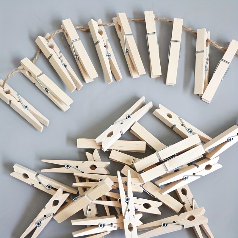 12 Mini Clothespins Natural Wood Rustic Wedding Decorations