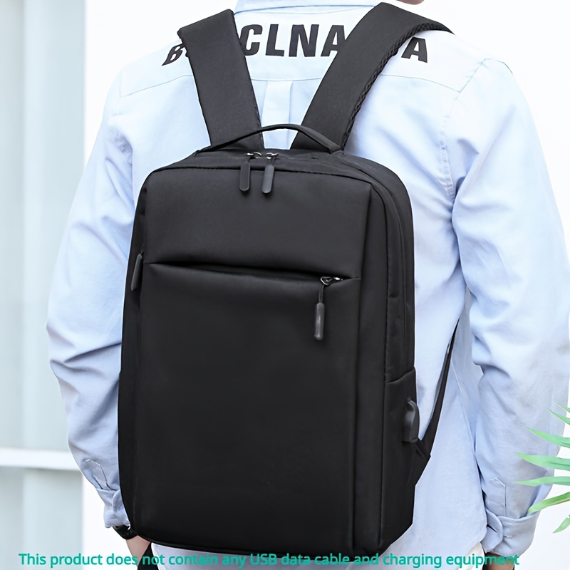 Mochila negra para laptop para hombres y mujeres, mochila universitaria  para estudiantes, mochila para computadora para trabajo, se adapta a