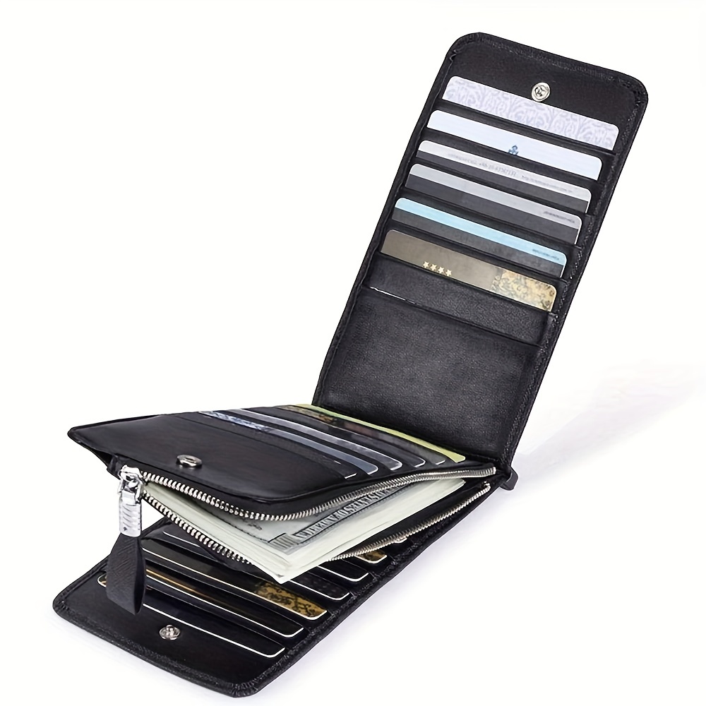 Luxury Pu Leather Double Card Sleeve Id Badge Case - Perfect Bank Credit  Card Holder Accessory! - Temu