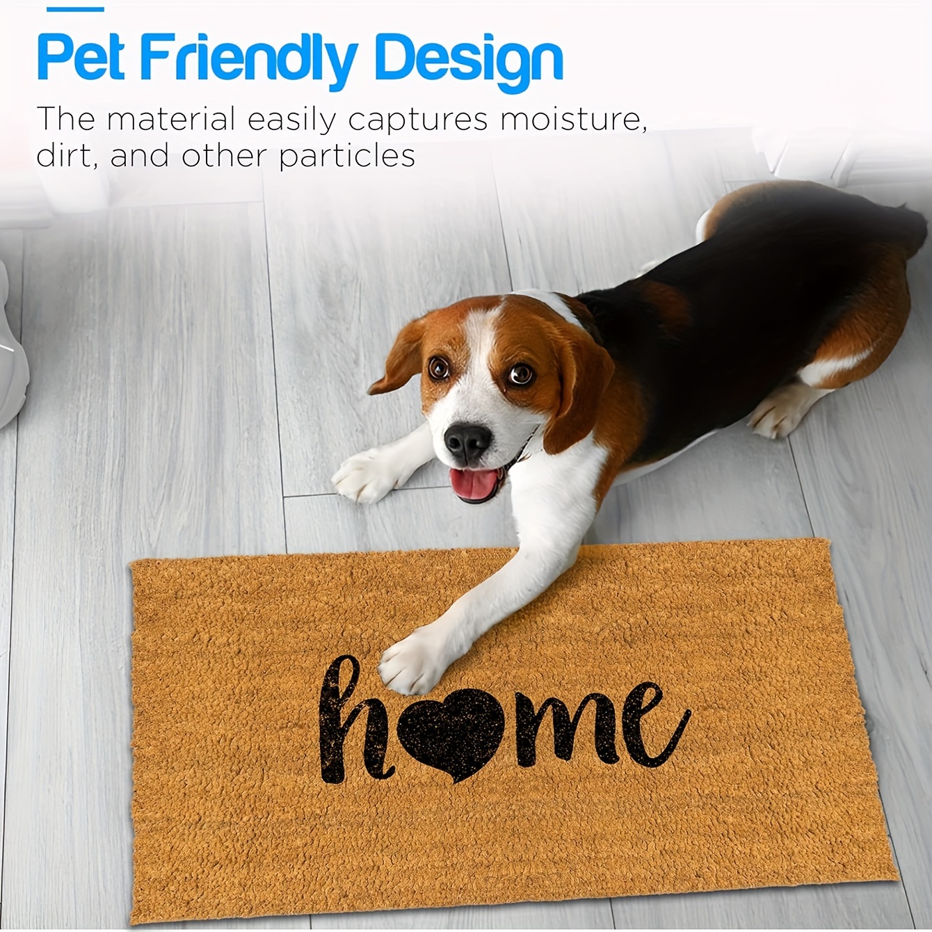 Heart Shaped Paws Welcome Mat