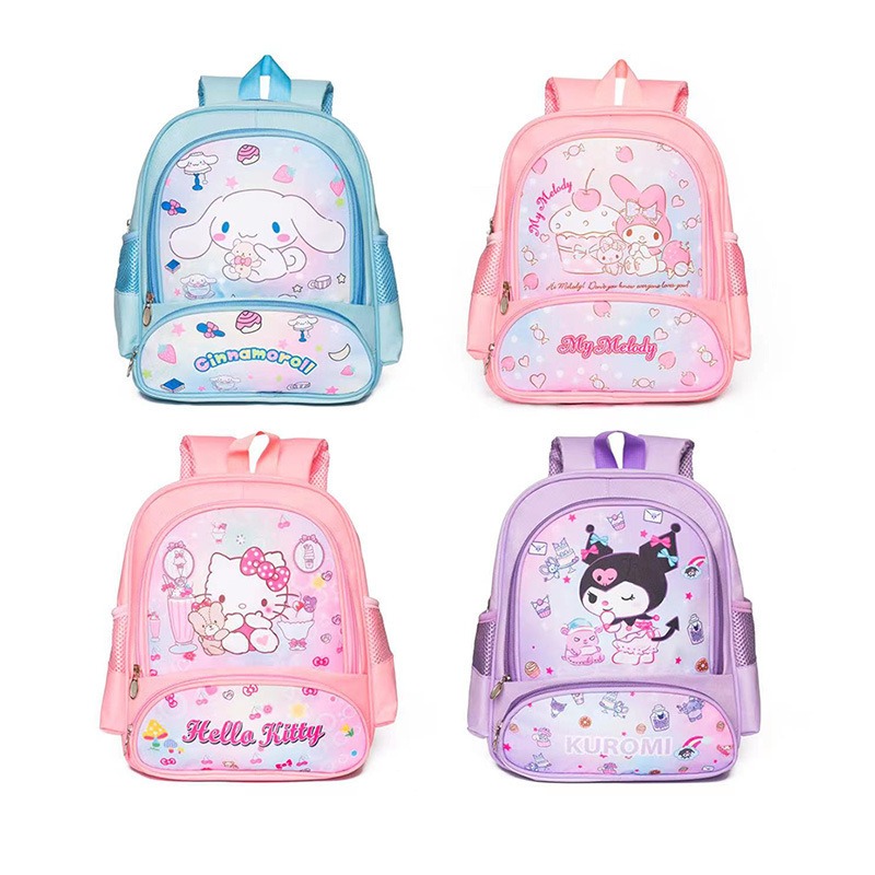 Sanrio Hello Kitty Bag Pink Leopard Print Backpack New School Bag Large  Capacity Girls Women Fashion Bag Korean Aesthetic Style