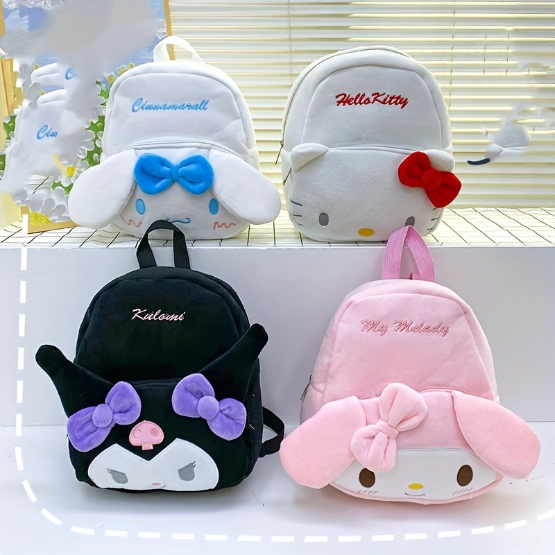 Sanrio Y2k Hello Kitty Bag Fashion Cute Backpack Pink Leopard School Bag  Cartoon Anime Zipper Sisters School Day Gift