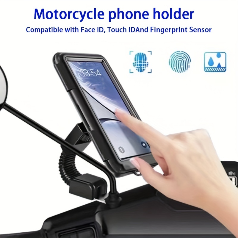 Motorcycle Stem Centre Mount Mobile Phone Holderbracket Shockproof