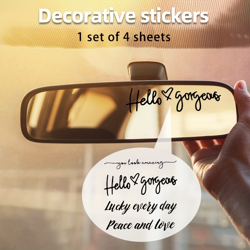 Hello Gorgeous Mirror Decal Positive Affirmations Decal Daily