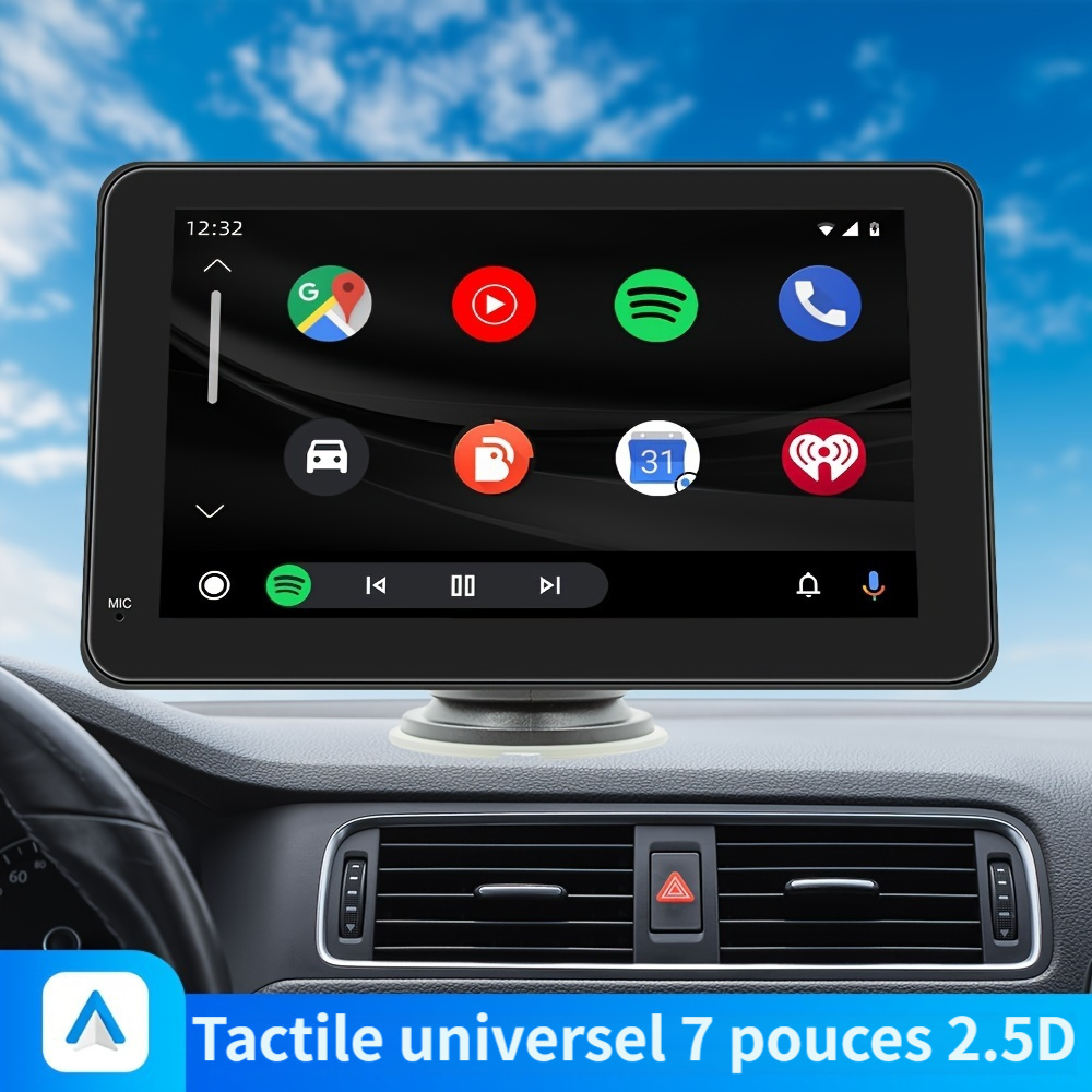 Autoradio motorisé UNIVERSEL - 1DIN avec écran lien miroir, IOS/Android.  CAMÉRA DE RECUL GRATUITEMENT.