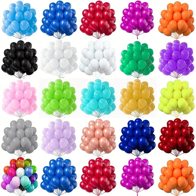 100 X Latex PLAIN BALOON BALLONS helium BALLOONS Quality Party Birthday  Wedding