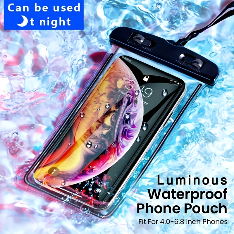  Funda impermeable flotante para teléfono, IPX8 para iPhone 14  13 12 11 Pro Max XS Plus X Galaxy S21 Samsung S22 hasta 6.8 pulgadas,  protector de teléfono HD submarino con cordón