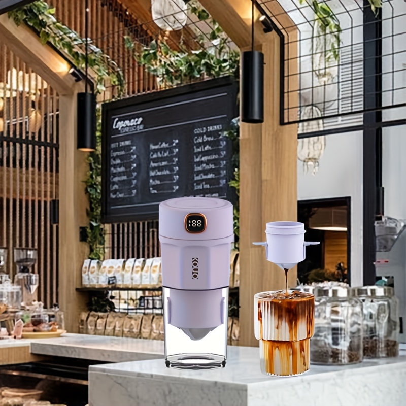  Cafetera portátil, máquina de café completamente automática  universal para acampar, viajes, hogar : Hogar y Cocina