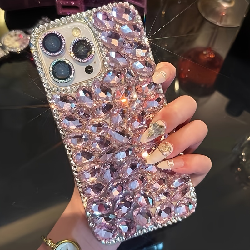 Marca Lujo Bling Glitter Sequin Funda Teléfono Suave Iphone - Temu