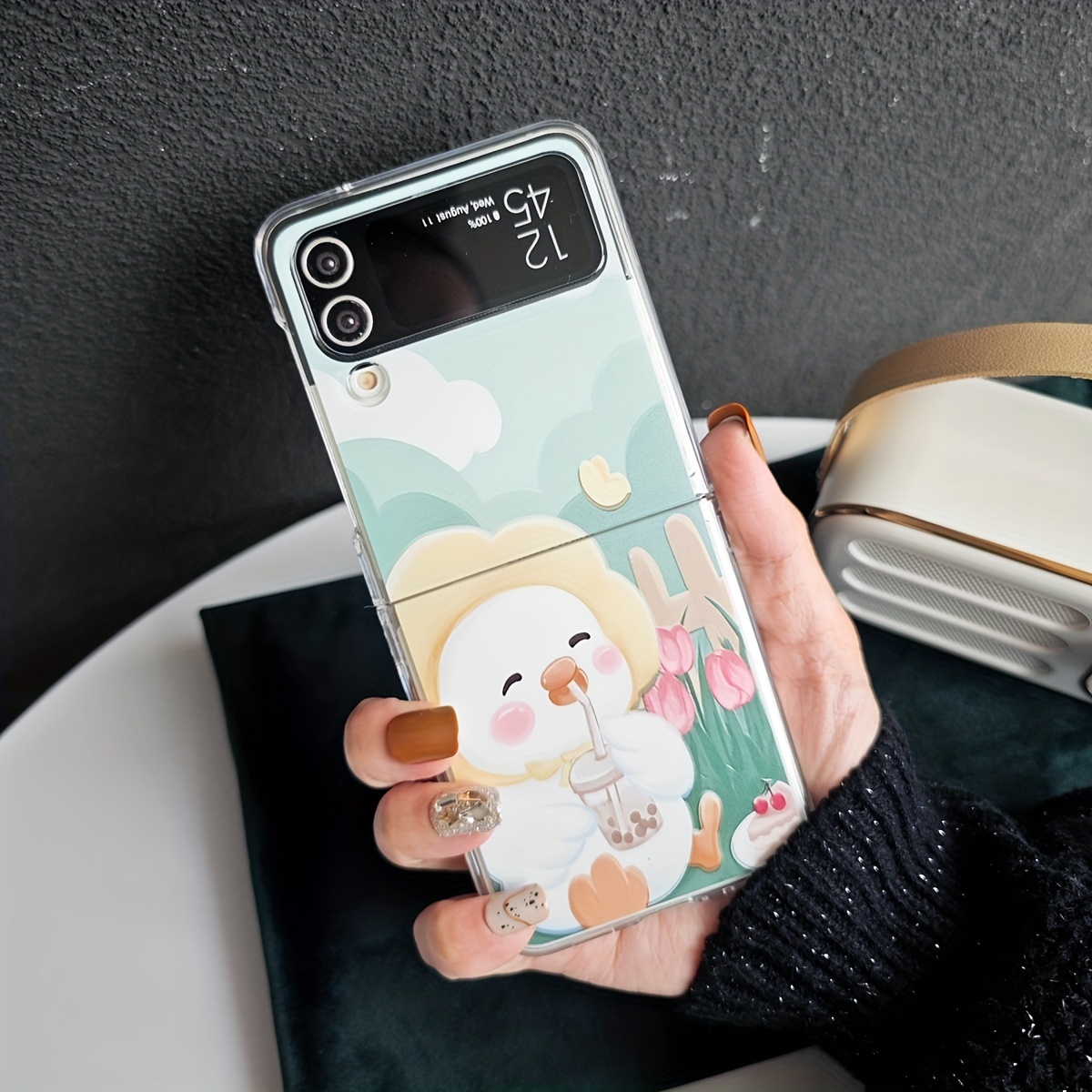 Cute 3D Cartoon Bear Cossbody Lanyard Phone Case Samsung Galaxy Z Flip4