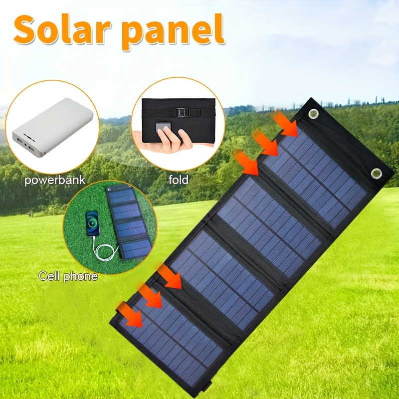 1pc Pannello Solare Portatile Da 30W, Piastra Solare Da 5V Con Carica USB  Sicura, Stabilizza Il Caricabatterie Per Power Bank Telefono Campeggio  All'Aperto Casa - Temu Italy