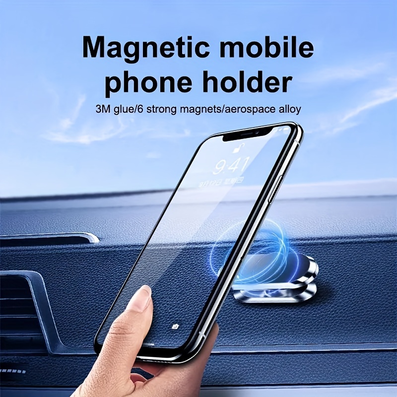 NEW Foldable Magnetic Phone Holder Double Rotation Alloy Metal