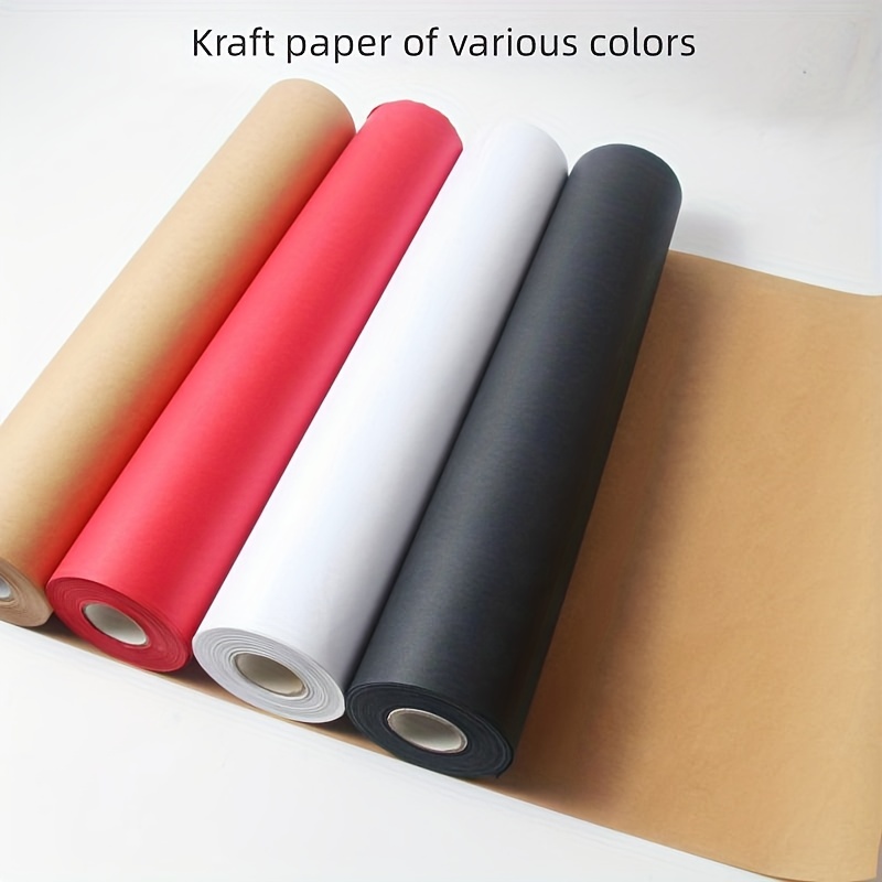 Black Kraft Arts and Crafts Paper Roll - 18 inches by 100 Feet (1200 Inch)  - Ideal for Paints, Wall Art, Easel Paper, Fadeless Bulletin Board Paper