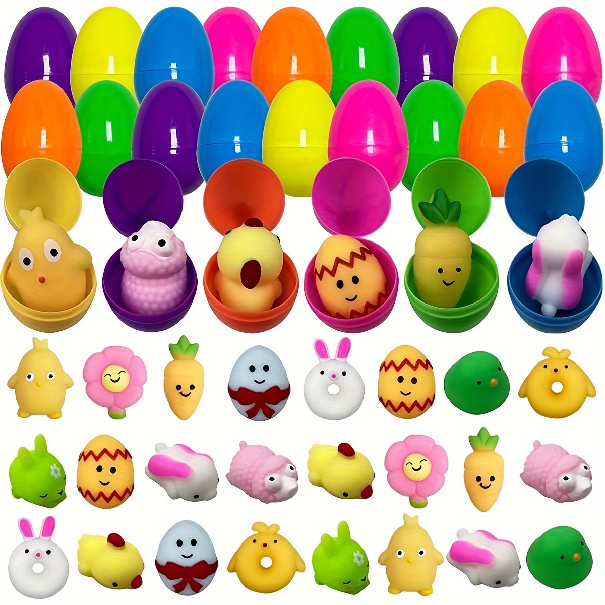 6 Huevos Pascua Gigantes (6 X 4 Pulgadas) Huevos Plástico - Temu