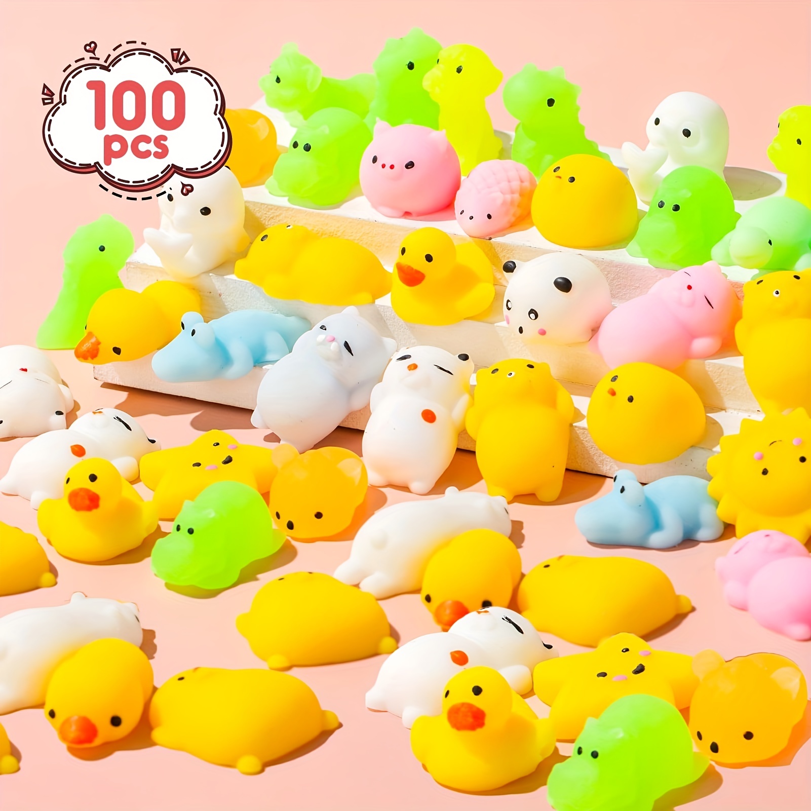 Mochi Squishy Mini Squishiest Toys Assorted Colors Animals - Temu