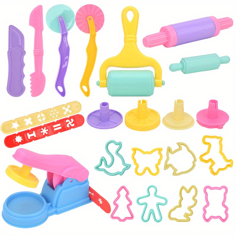  Playdough Tools 55 PCS Play Dough Tools Set for Kids, Play  Dough Accessories Plastic Playdough Alphabet Numbers Shapes  Cutters,Playdough Rollers,Dough Scissors : Toys & Games