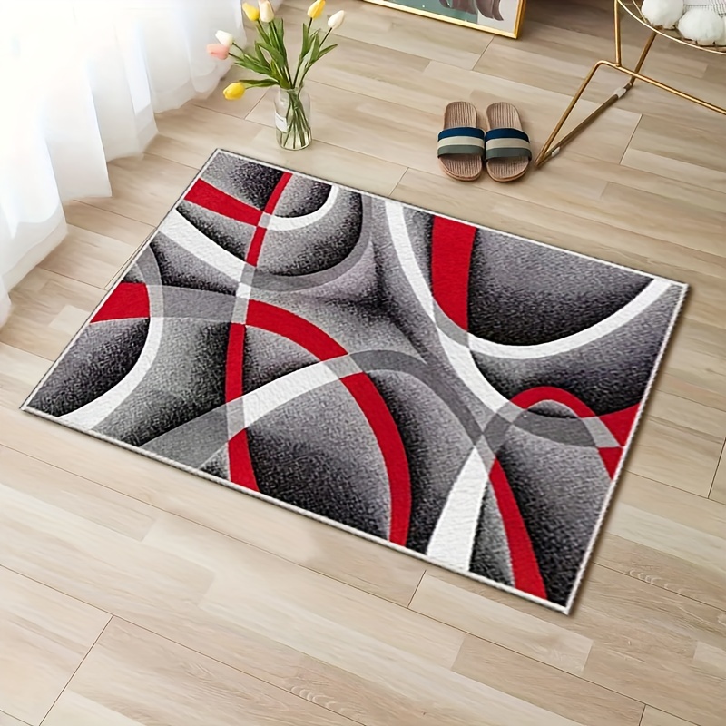  Short Pile Area Rug,DIY Cuttable Rug Geometric Accent Rug for  Home Kitchen Laundry Living Room,Soft Comfy Carpet Resist Dirt Non Slip  Entryway Rug Non Shedding Shaggy Floor Mat-R 160x230cm(63x91inch) : Home