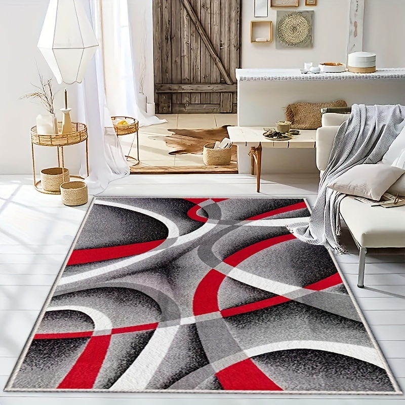  Short Pile Area Rug,DIY Cuttable Rug Geometric Accent Rug for  Home Kitchen Laundry Living Room,Soft Comfy Carpet Resist Dirt Non Slip  Entryway Rug Non Shedding Shaggy Floor Mat-R 160x230cm(63x91inch) : Home