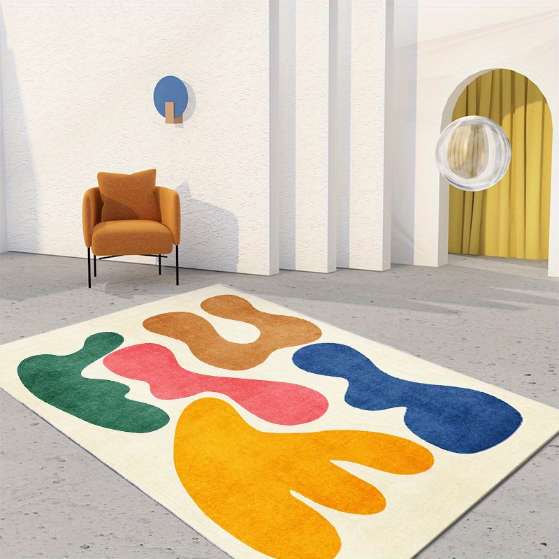 Irregular Vintage Board Drawing Sponge Rug modern Floor Mat - Temu