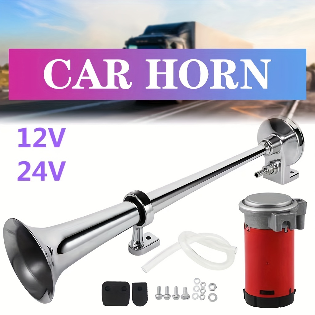 12V/24V LKW Hupe LuftHorn,150DB Super laut Doppelrohr Elektrische Luft horn  Drucklufthorn Auto air Horn kit (12V/24V LKW Hupe LuftHorn) : :  Auto & Motorrad