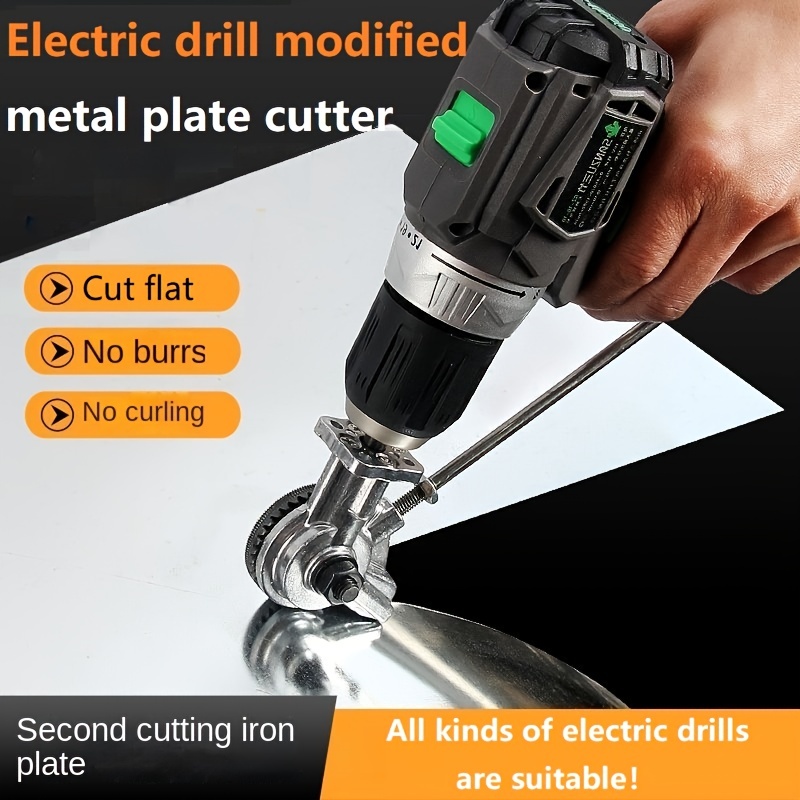 Electric Drill Plate Cutter Attachment Metal Sheet Cutter Sawing Machines  Free Cutting Tool Nibbler Sheet Metal Cut