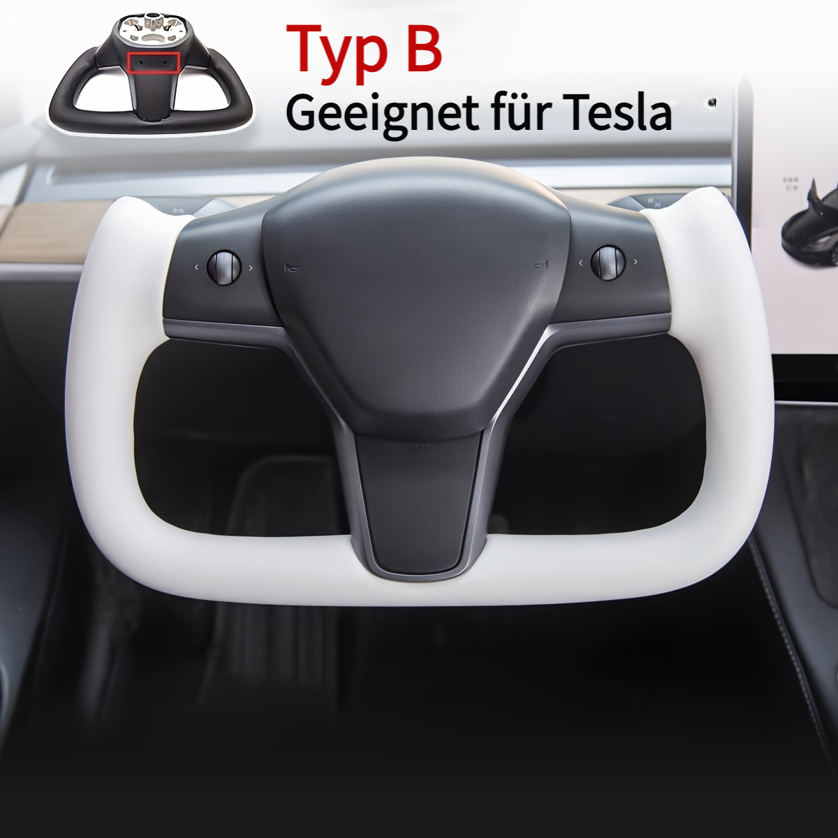 Für Tesla Modell 3 Modell Y Lenkrad Abdeckung Innen Zubehör model3
