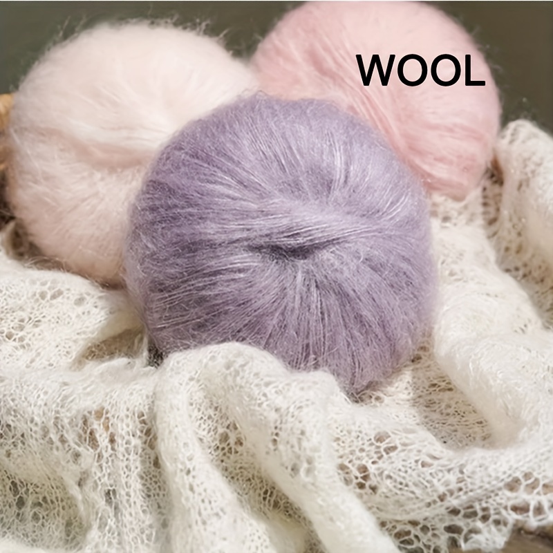 1 Roll Crochet Diamond Mohair Knitting Handmade Skin-friendly Baby Wool Yarn  Angola Plush Mohair Yarn Hand Knitting Supplies - AliExpress