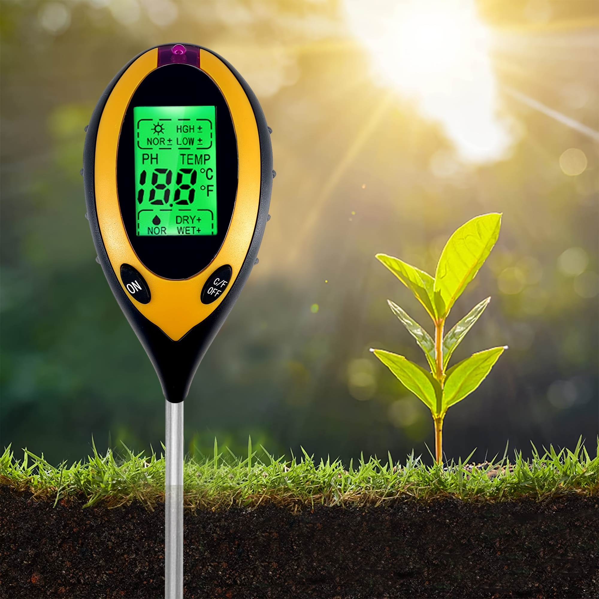 Medidor de humedad del suelo - Medidor de agua para plantas de interior -  Medidor de humedad para plantas de interior, herramientas de cuidado de