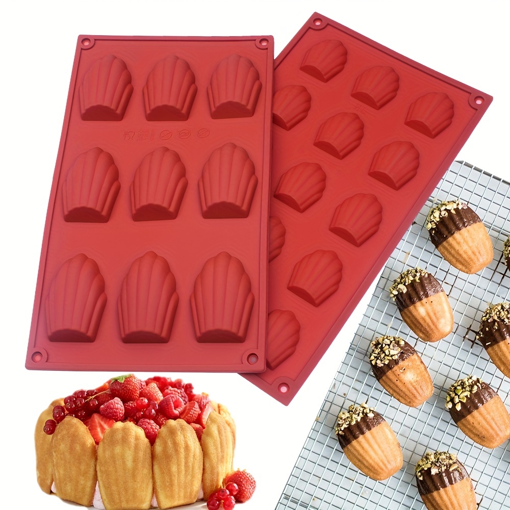1Pc Baking Tools 20 / 9-Cavity Financiers Mold Silicone Mold Red French  Dessert Tool Pastry Accessories