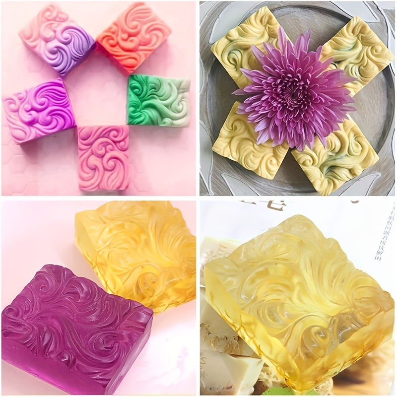 Round Flower Soap Molds for Soap Making, Rose Resin Candle Mold Silicone,  Bath Bombs Lotion Bar Silicone Mold, 3D Mold for Soap Candle Beeswax  Making, Handmade Cake Chocolate Biscuit Ice Pudding