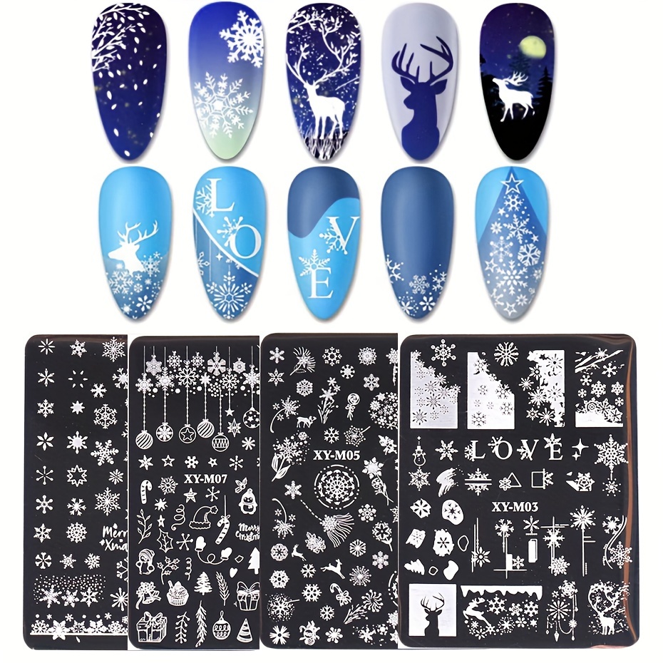 Nail Stamping Board Set, Silicone Nail Brush, Polishing Transfer Template,  Nail Tool DIY Template