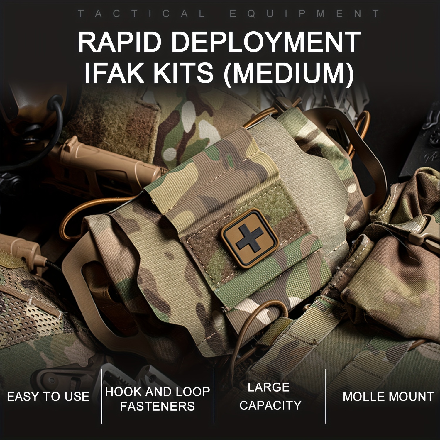 Kit médico portátil IFAK con torniquete táctico de primeros auxilios, kit  de primeros auxilios EMT de emergencia para camping y senderismo/bolsa IFAK  (C: A) : : Deportes y Aire Libre