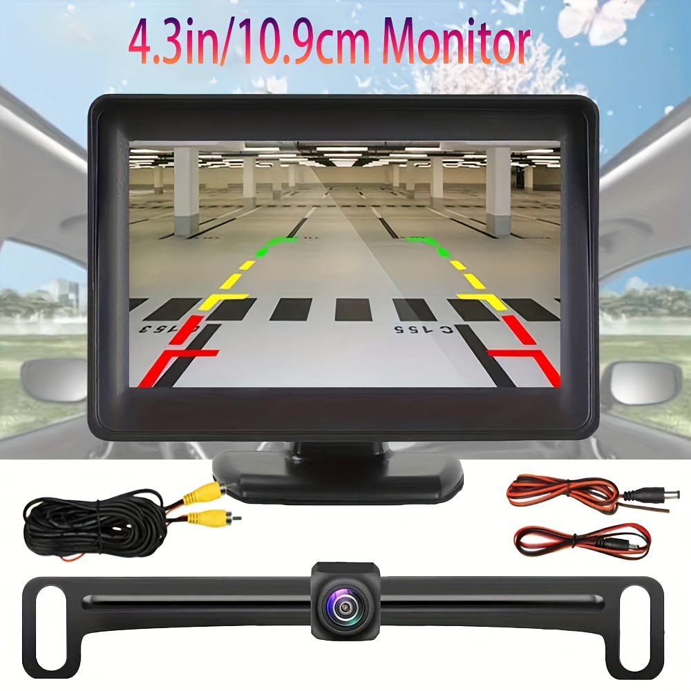 MJDOUD-cámara de visión trasera para coche, Monitor para estacionamiento de  vehículos de camión, pantalla de 4,3 , cámara trasera de 9-36V, visión  nocturna, fácil instalación - AliExpress