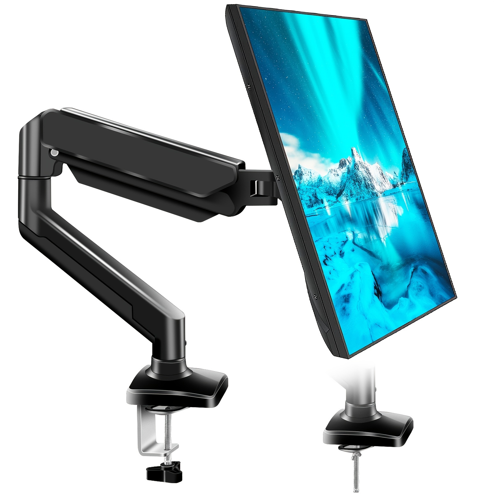 BONTEC Dual Monitor Mount for 13-32 inch LCD LED PC Screens, Double Monitor  Stand for Desks, Height Adjustable Dual Monitor Arm with Tilt ±90°/ Swivel