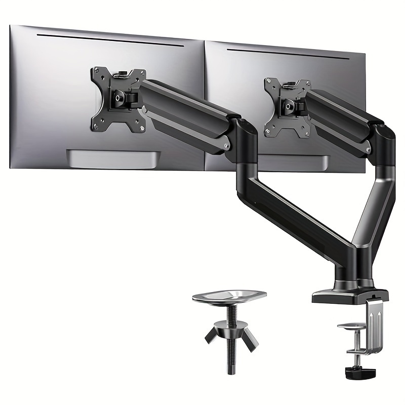 Universale in alluminio regolabile per Notebook Monitor Laptop Stand &  Supporto a braccio doppio supporto supporto girevole: …