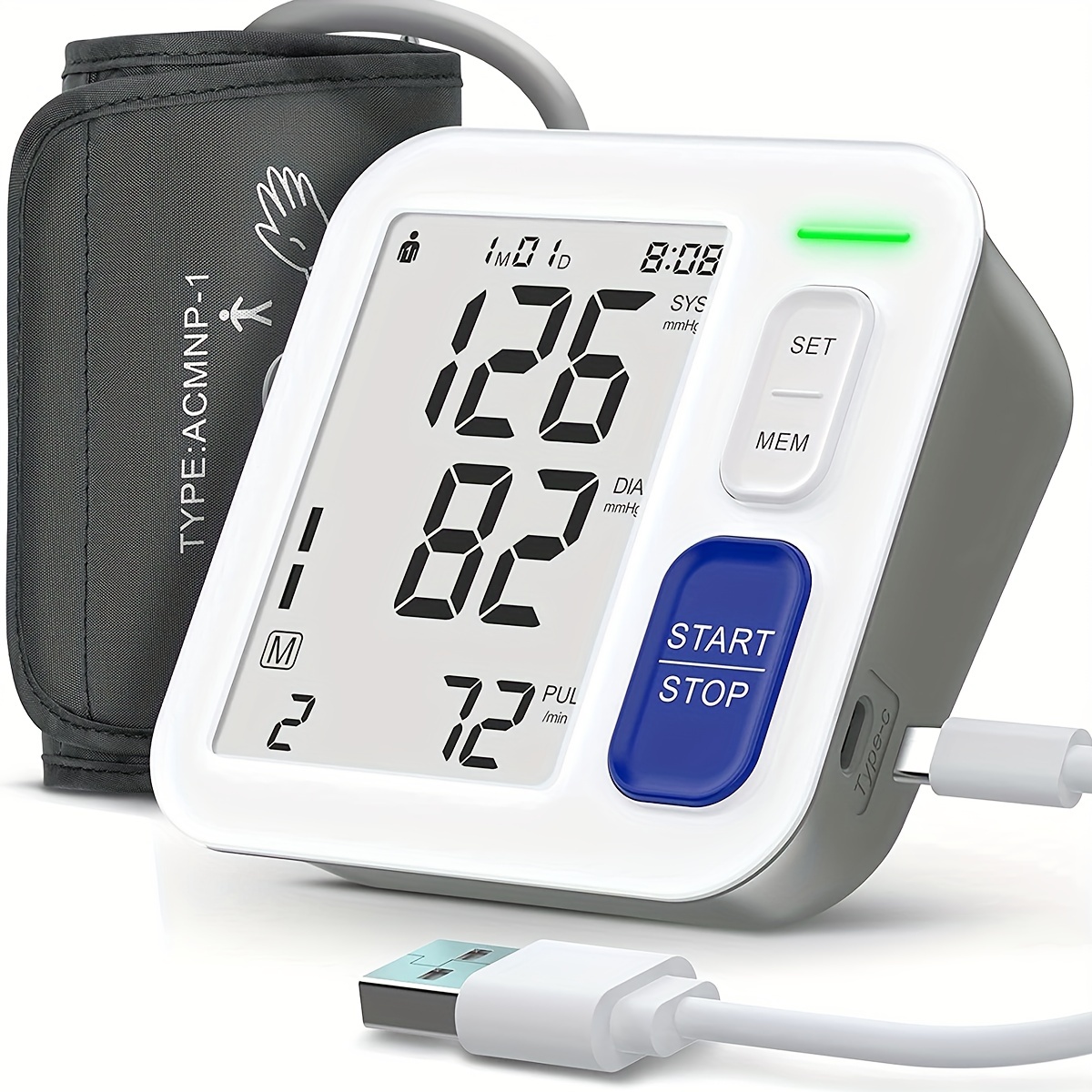 FDA Approved Fully Automatic Upper Arm Blood Pressure Monitor 3 Mode 4  Cuffs Electronic Sphygmomanometer