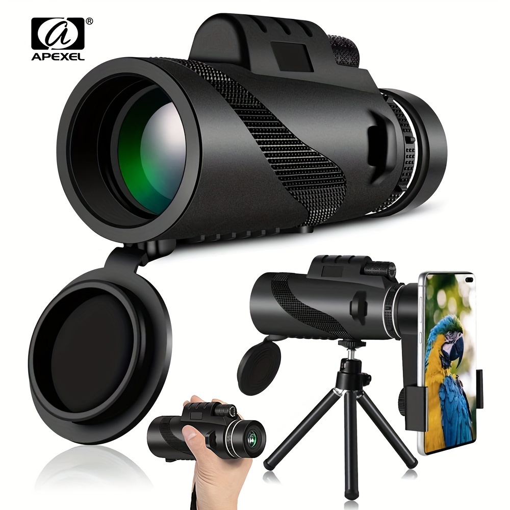 APEXEL 18X25 Monocular Zoom Telephoto Mobile Phone Lens With Tripod For  Camping Tourism Portable Spotting Scope Mini Telescope