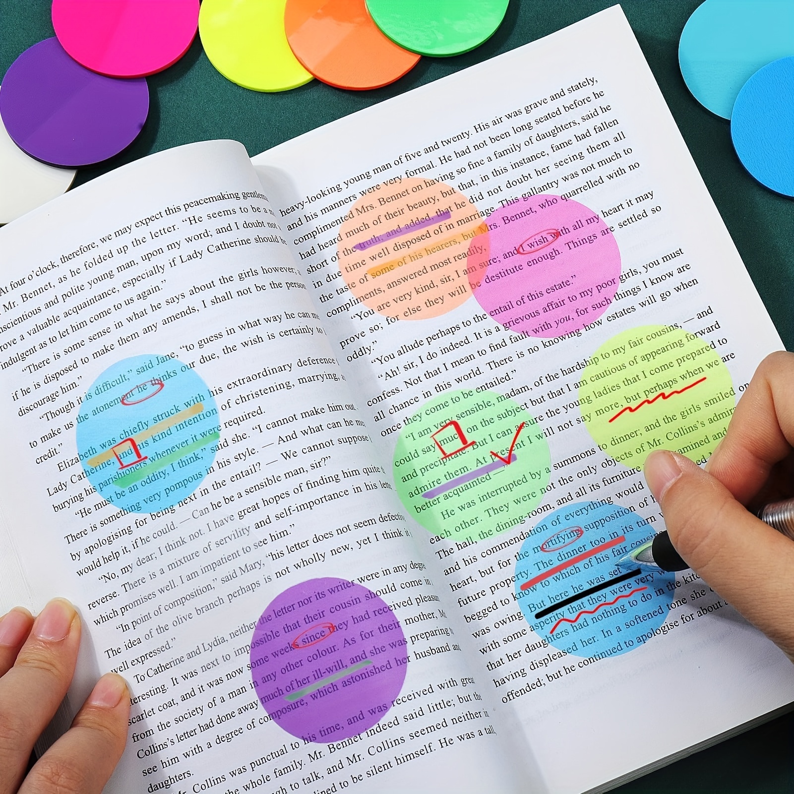 Annotation Kit Pastel Neon Book Annotation Aesthetic -  in