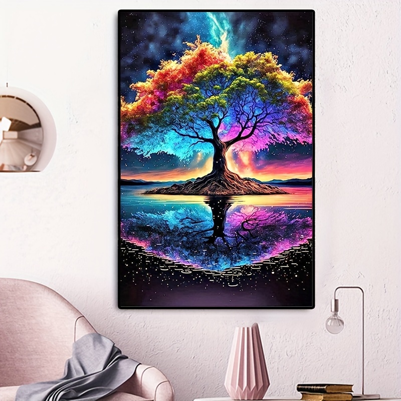 Diamond Painting Kits For Adults, 5D Full Round Rhinestone Diamond Art  Colorful Tree Gem Arts Perfect For Home Wall Deco12x16inch