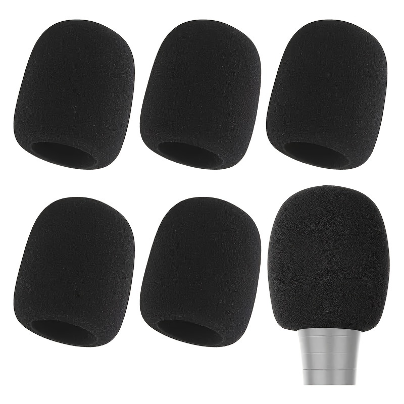 5 Pièces Microphone Couvre, Housse de Microphone en Mousse Epaisse,  Couvercle de Microphone Réduire les Bruits de Vent Plosifs, Approprié pour  KTV